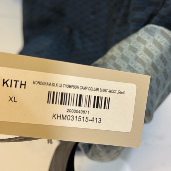 Kith Monogram Silk Men's Blue Button-Up shirt - new - Picture 7 of 7